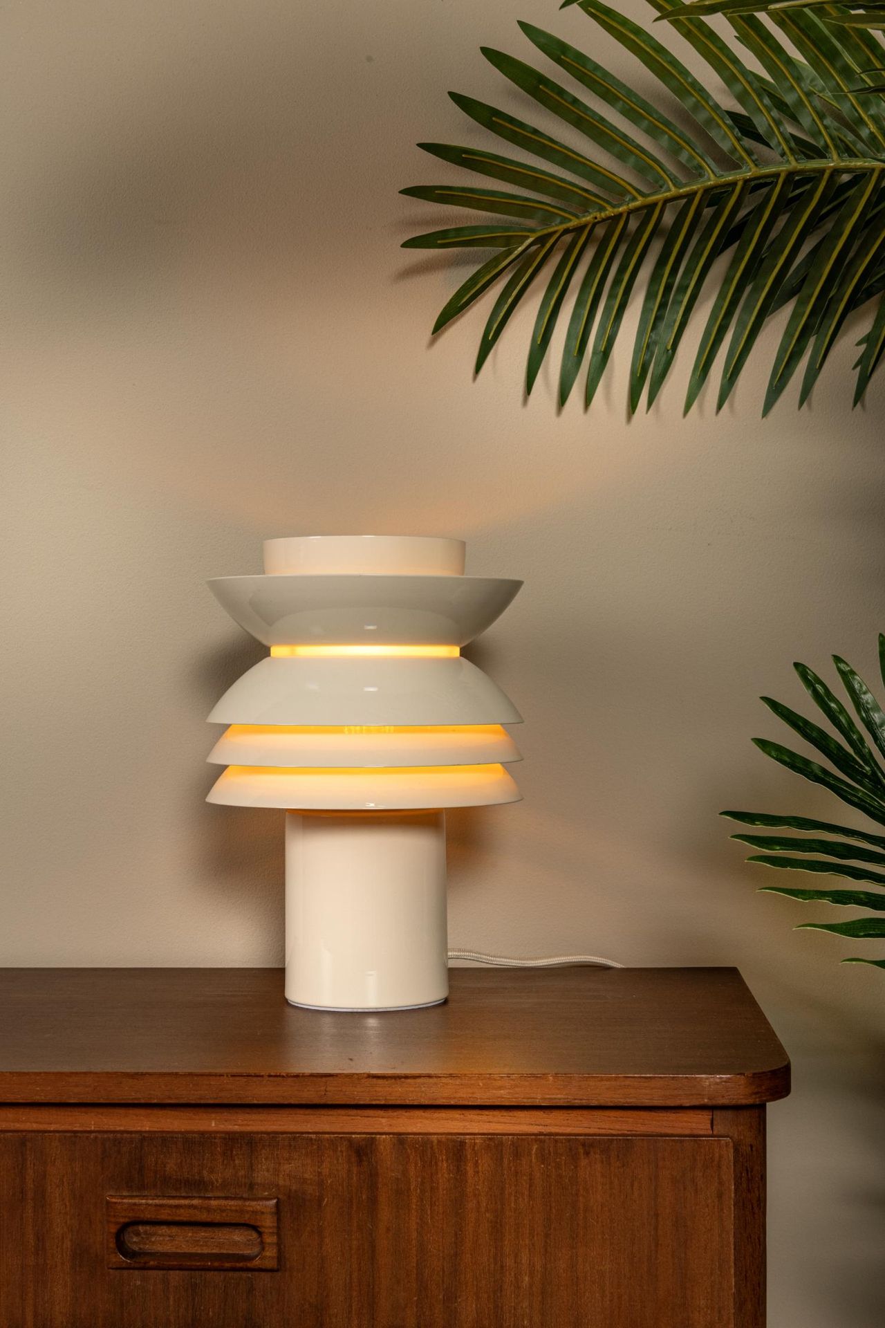 YINDRA rustykalna kremowa lampa stołowa 1xE27 LUCIDE 65503/01/38