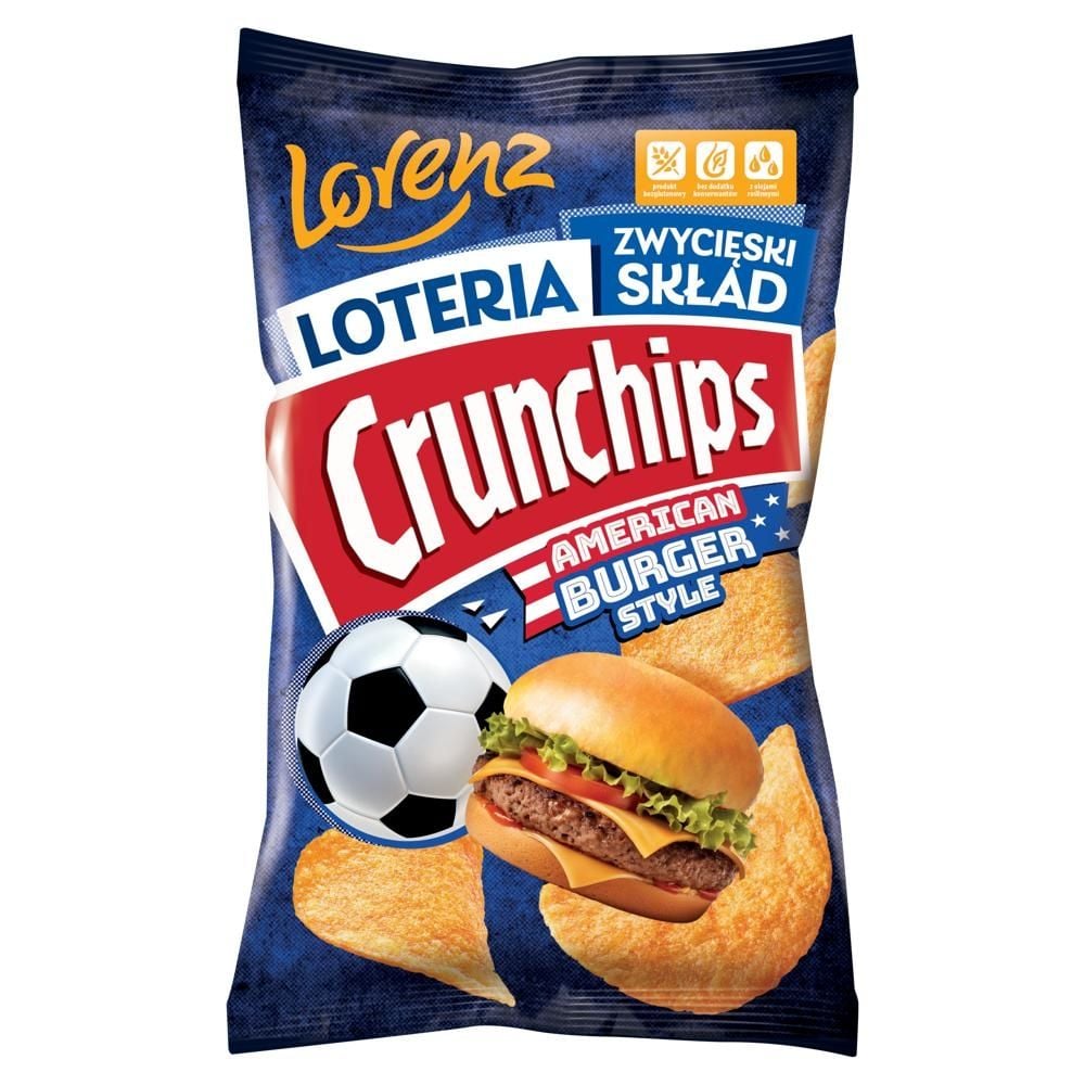 Crunchips Chipsy ziemniaczane o smaku cheeseburgera 130 g