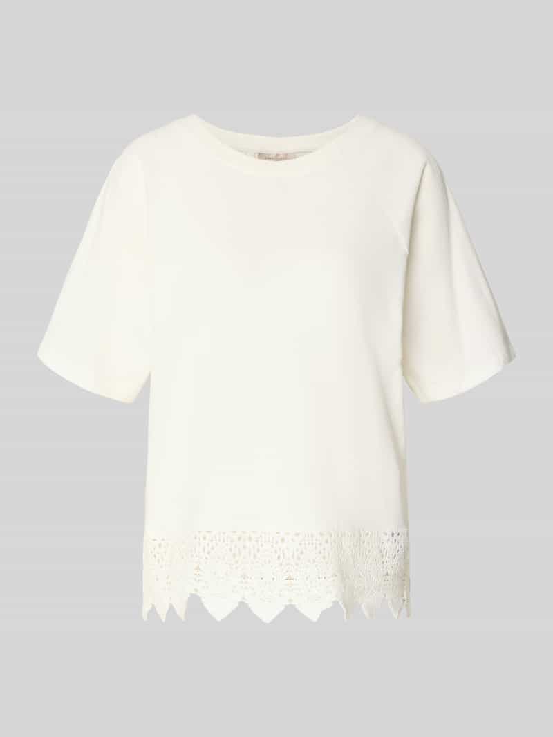 t-shirt z szydełkową koronką model 'Cimon'