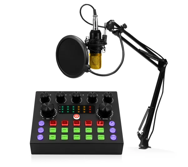 Musicmate MM-SD150 LiveMix + Zestaw do nagrywania i streamingu Przewodowy Pojemnościowy Czarno-złoty