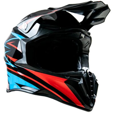 Kask motocyklowy TORQ-902 Czarno-niebieski ( L)