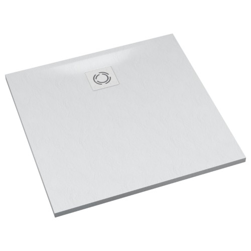 Schedline Brodzik kompozytowy Stabilsound Plus® Magnific White Stone (biały kamień) 80x80x3,5 cm, kwadratowy, Gwarancja 15 lat