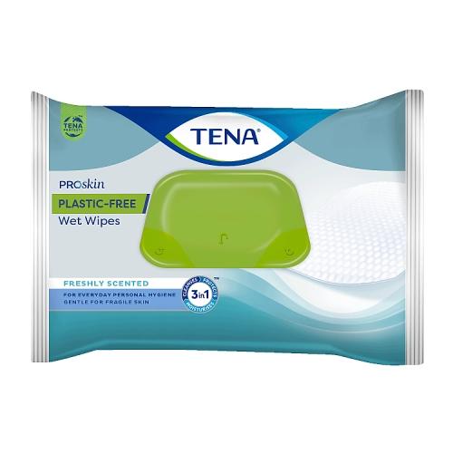 Tena Wet Wipes ProSkin Plastic-Free Chusteczki nawilżane, 48 szt.