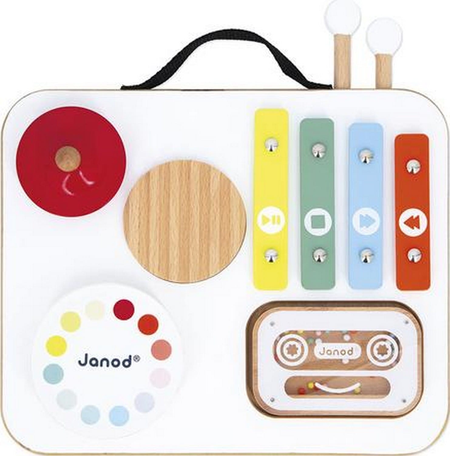 Janod Confetti Tablica muzyczna z uchwytem J07679