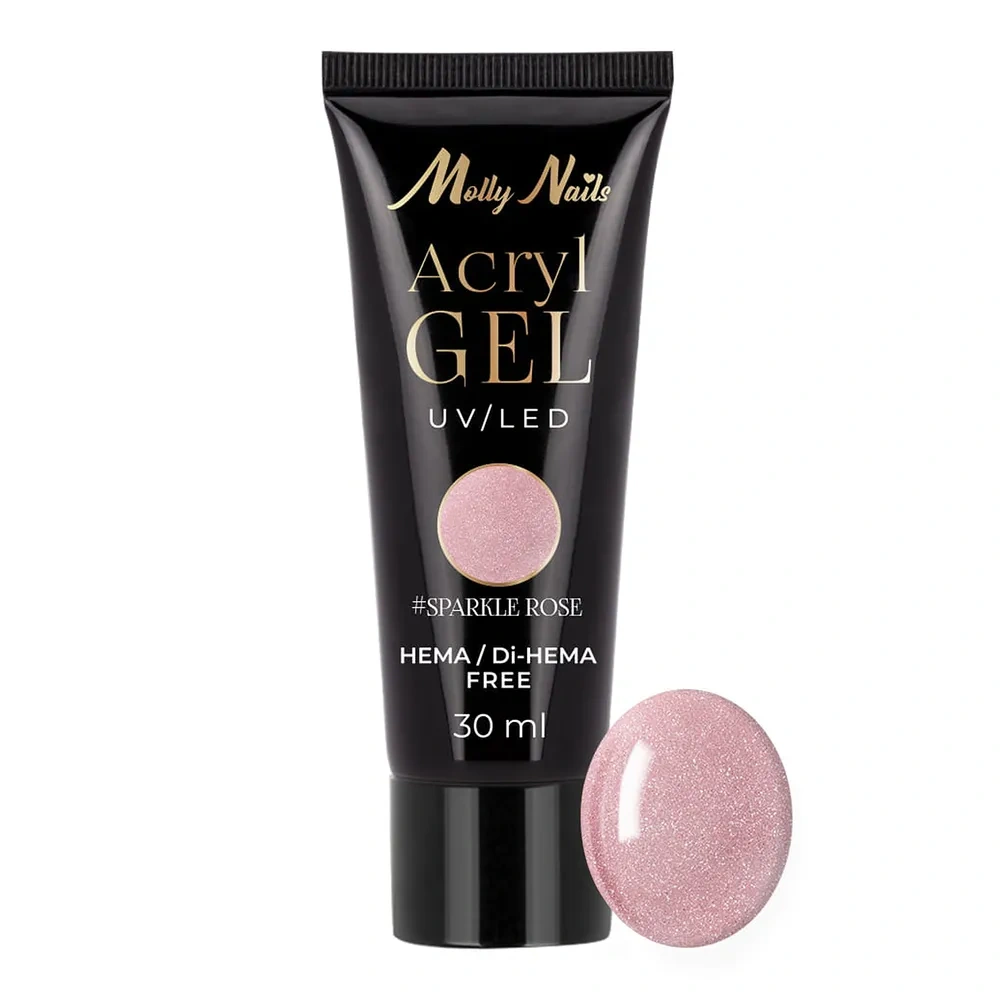 Molly Nails Acryl Gel akrylożel budujący do przedłużania paznokci Sparkle Rose 30 ml