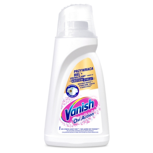 Vanish Oxi Action White Żel – odplamiacz do białych tkanin (1 l)