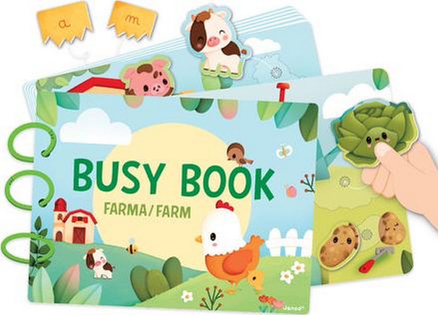 Janod Busy Book Farma Książeczka z zadaniami J03339
