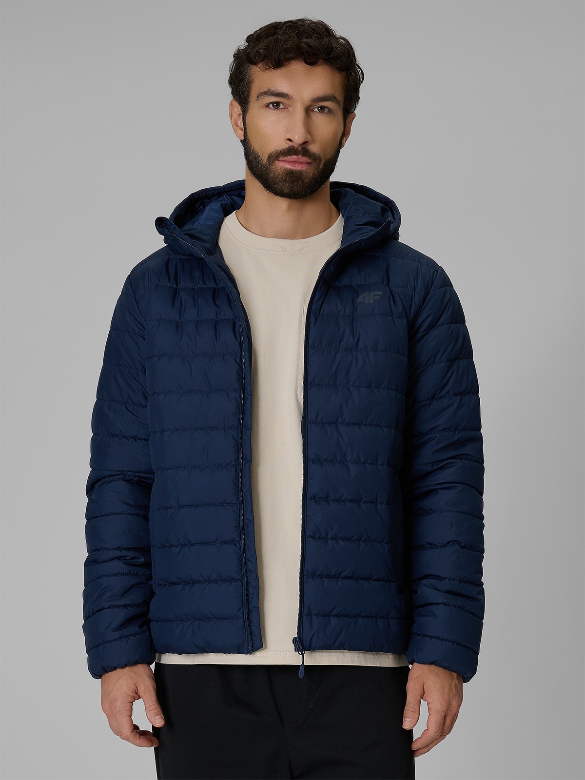 4F Kurtka z wypełnieniem syntetycznym męska - granatowa XL