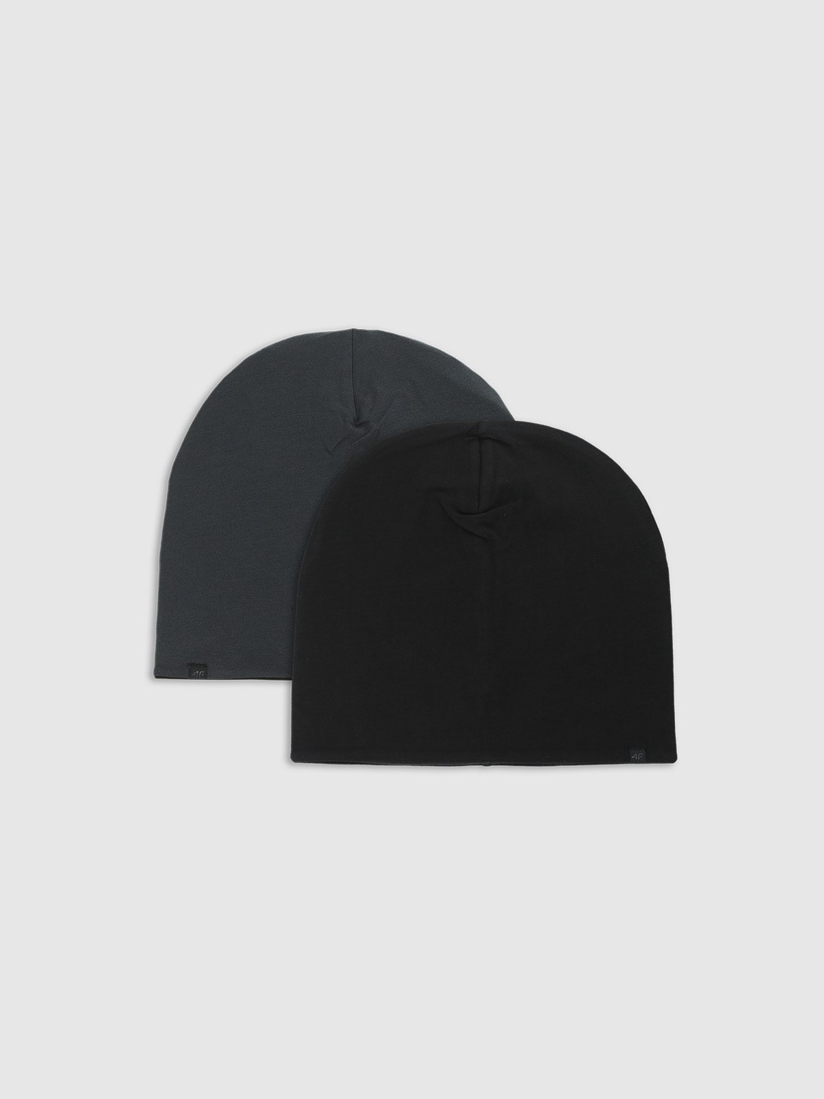 4F Czapka beanie dwustronna dziecięca - szara Uniwersalny