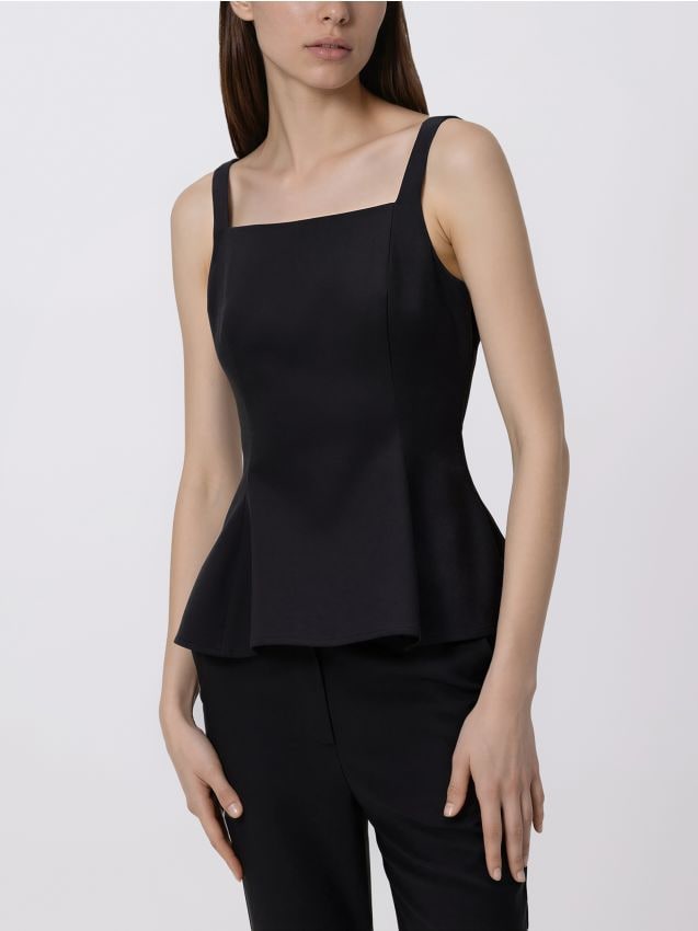 Reserved - Gładki top - czarny