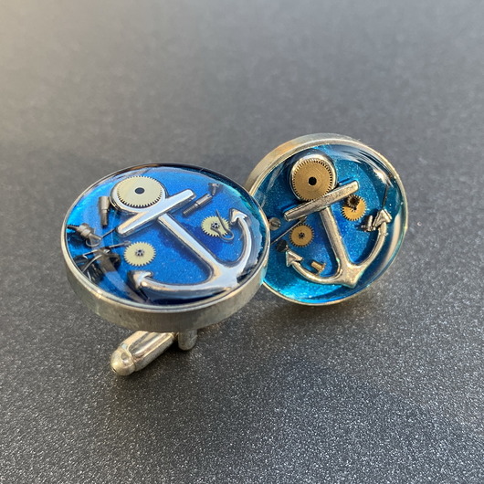 SPINKI - steam dream - kotwica - blue