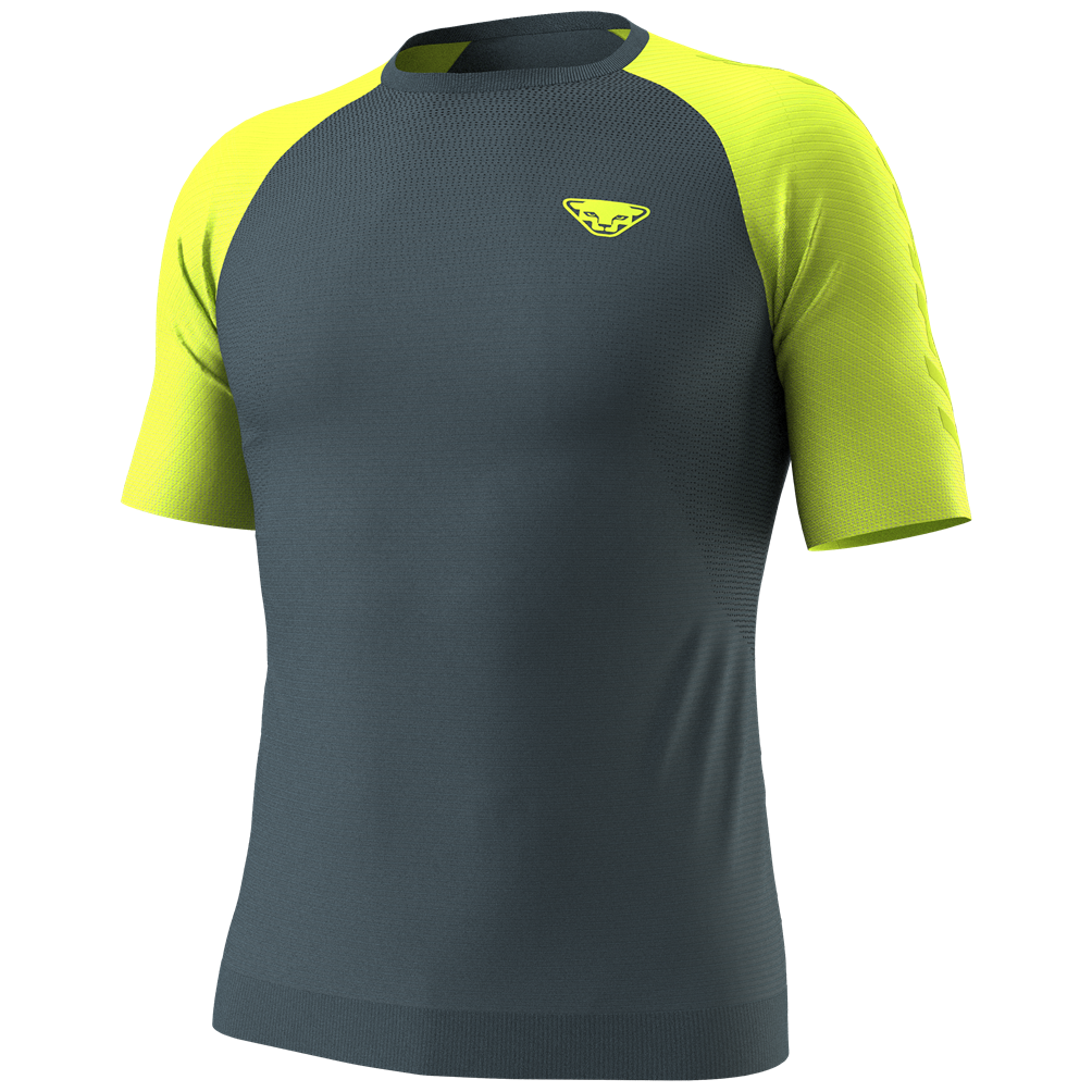 Koszulka męska Dynafit Ultra S-Tech S/S Tee M Rozmiar: S-M / Kolor: szary/żółty