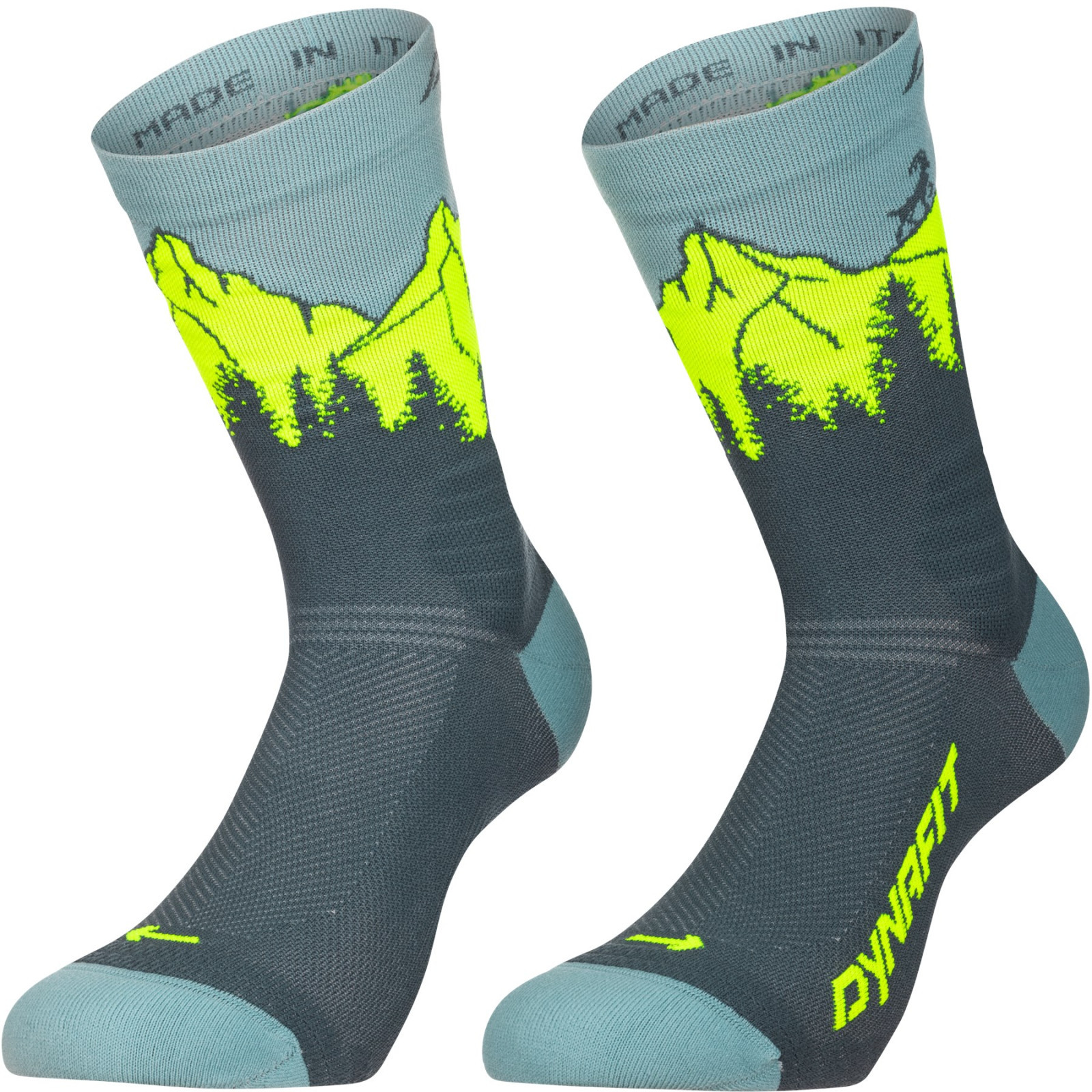 Skarpety Dynafit Traverse Crew Sk Rozmiar skarpet: 39-42 / Kolor: szary/żółty