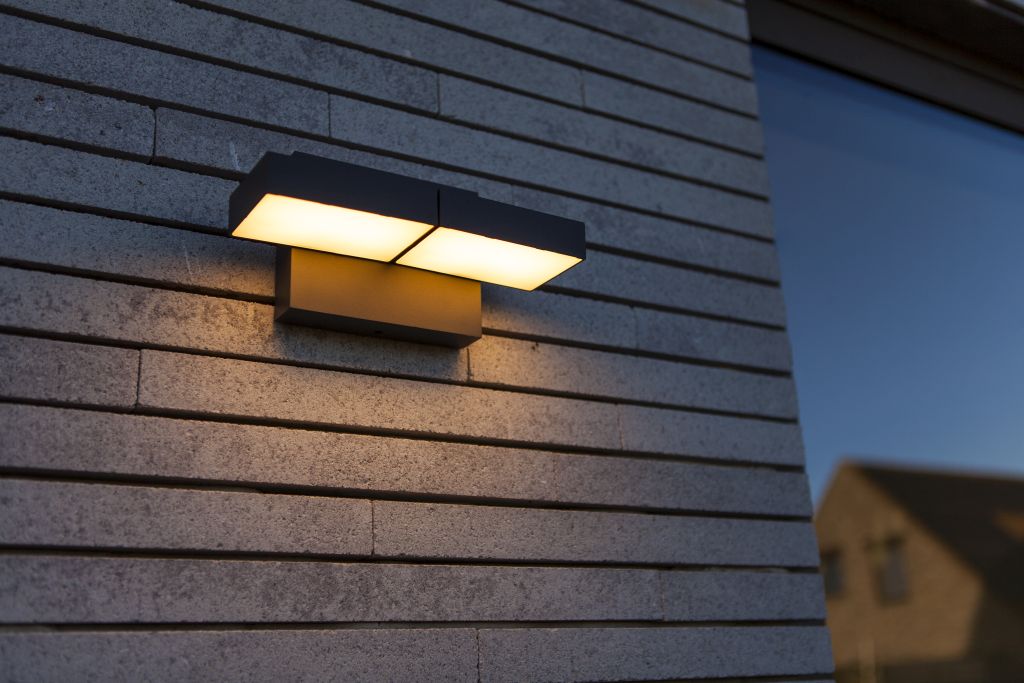 TWISTO kinkiet zewnętrzny IP65 regulowany LED 13W 3000K-4000K ciemny szary LUTEC 5116303118