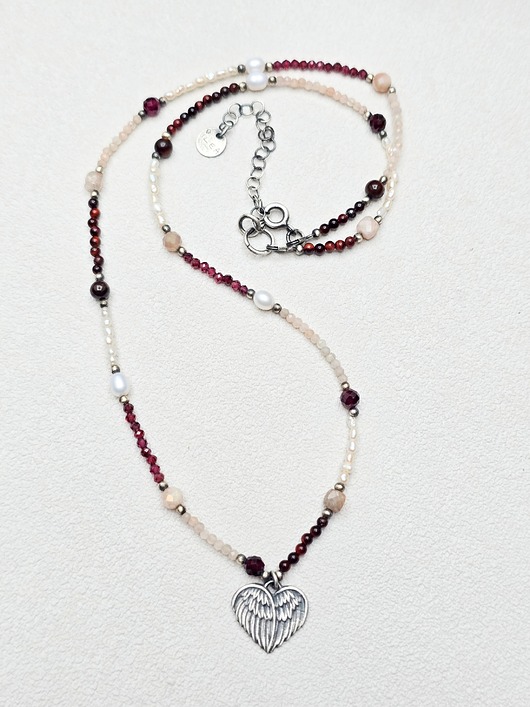 Delikatny Naszyjnik Skrzydlate Serce