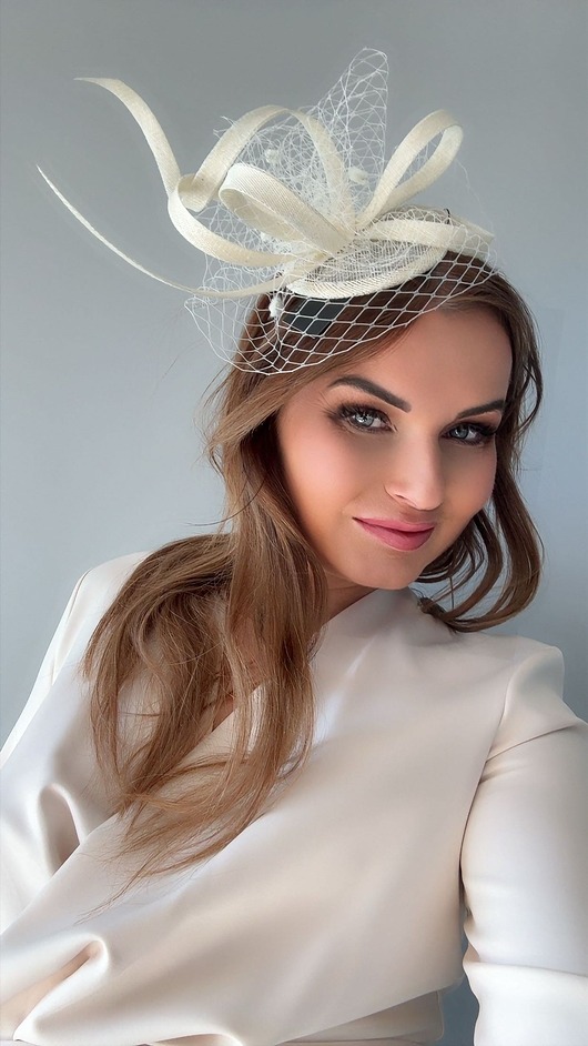 Fascynator REBECA ecru / inne kolory