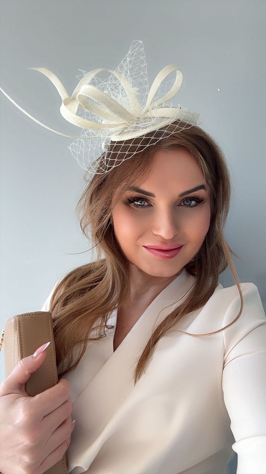 Fascynator REBECA biały / inne kolory