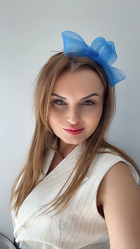 Fascynator ślubny FRESCA CHABROWY / inne kolory