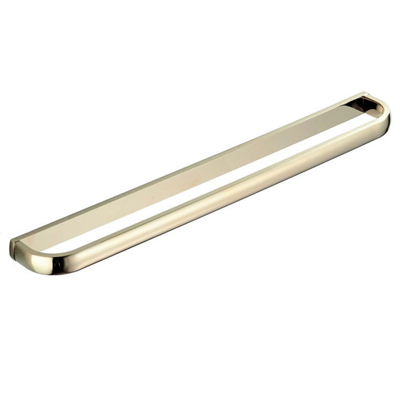 Wieszak na ręczniki ścienny mosiężny, pojedynczy, do łazienki i kuchni, 57 cm (złoty)