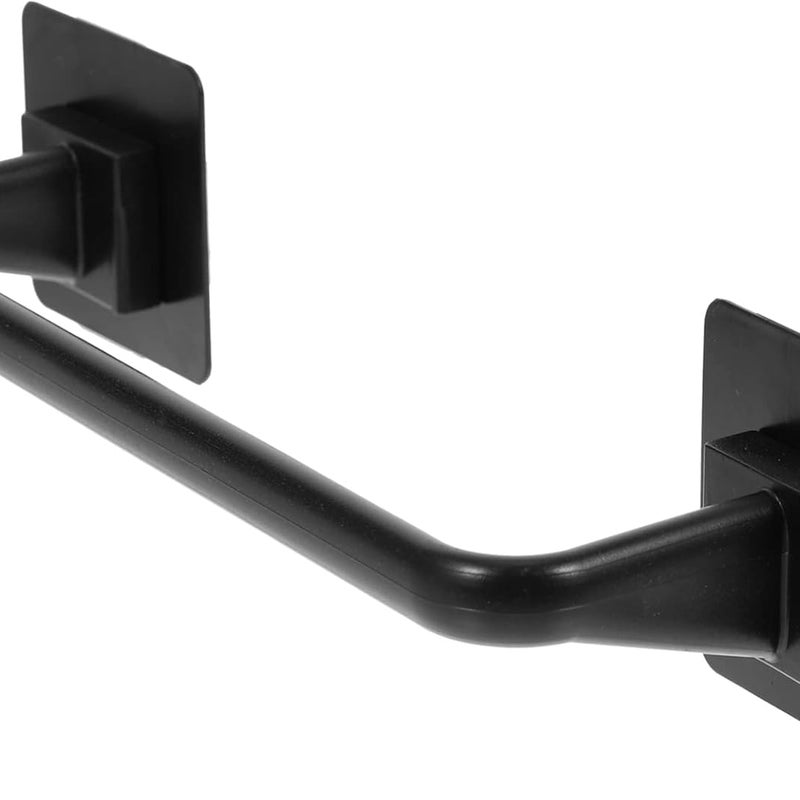 Samoprzylepny wieszak na ręczniki 30 cm – nie wymaga wiercenia, łatwy montaż w łazience, matowa czerń