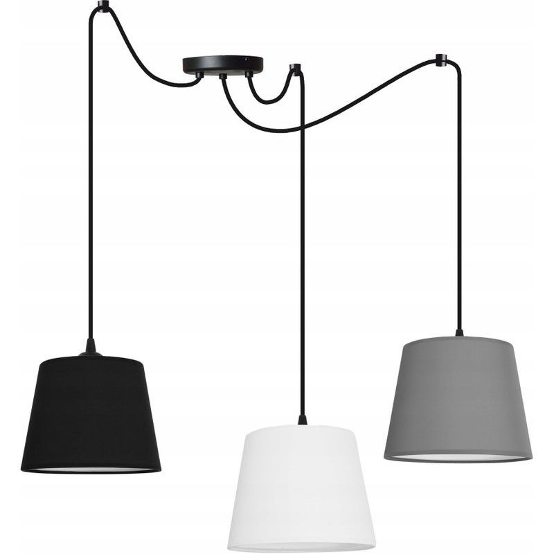 Lampa sufitowa wisząca Spider stylish 3xE27 abażur trapezowy różnokolorowy Light Home LH