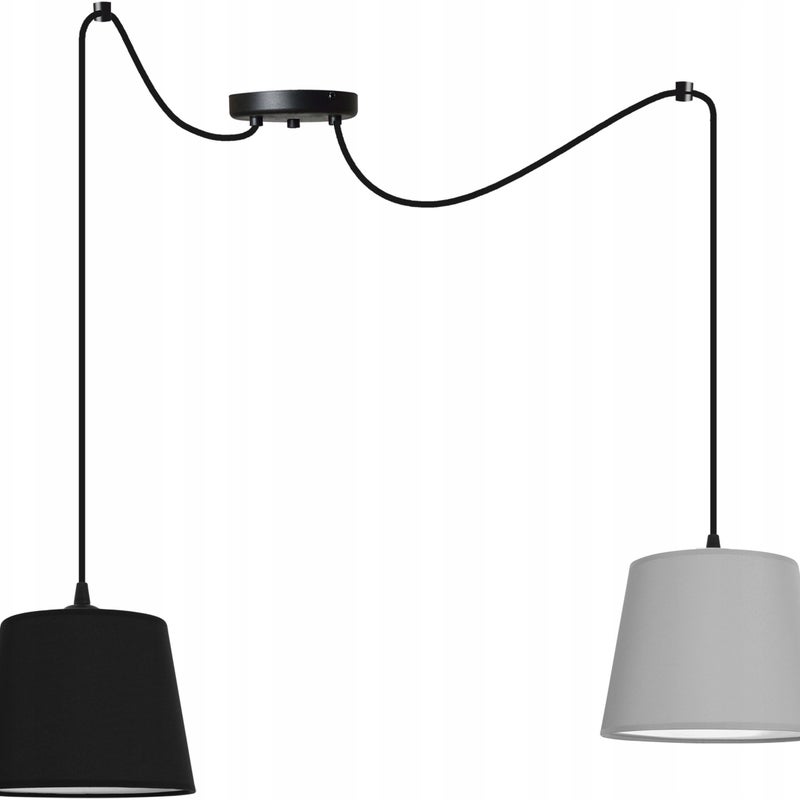 Lampa sufitowa wisząca Spider stylish 2xE27 abażur trapezowy różnokolorowy Light Home LH