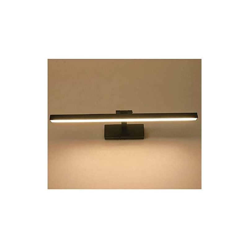 Lampa LED do łazienki 9W/40cm, Lampa do szafki lustrzanej, Regulowany kąt kinkietu, AC85-265V, 6000K (Czarny/biały ciepły)