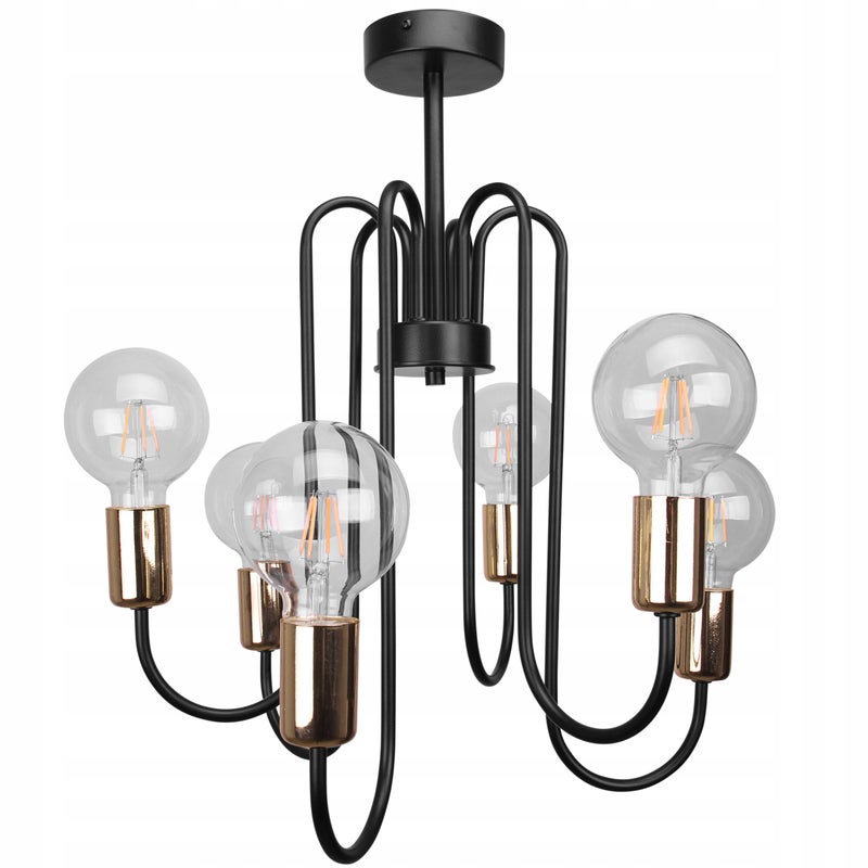 Lampa sufitowa żyrandol modern Edi 6xE27 złoty Light Home LH