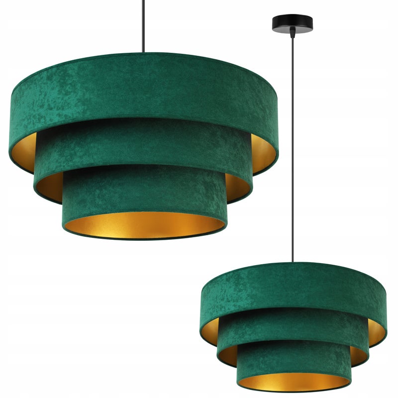 Lampa sufitowa wisząca Mediolan modern 1xE27 abażur walec walcowaty zielony Light Home LH