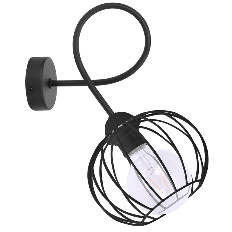Lampa kinkiet ścienny Edison modern 1xE27 klosz druciak kula czarny Light Home LH
