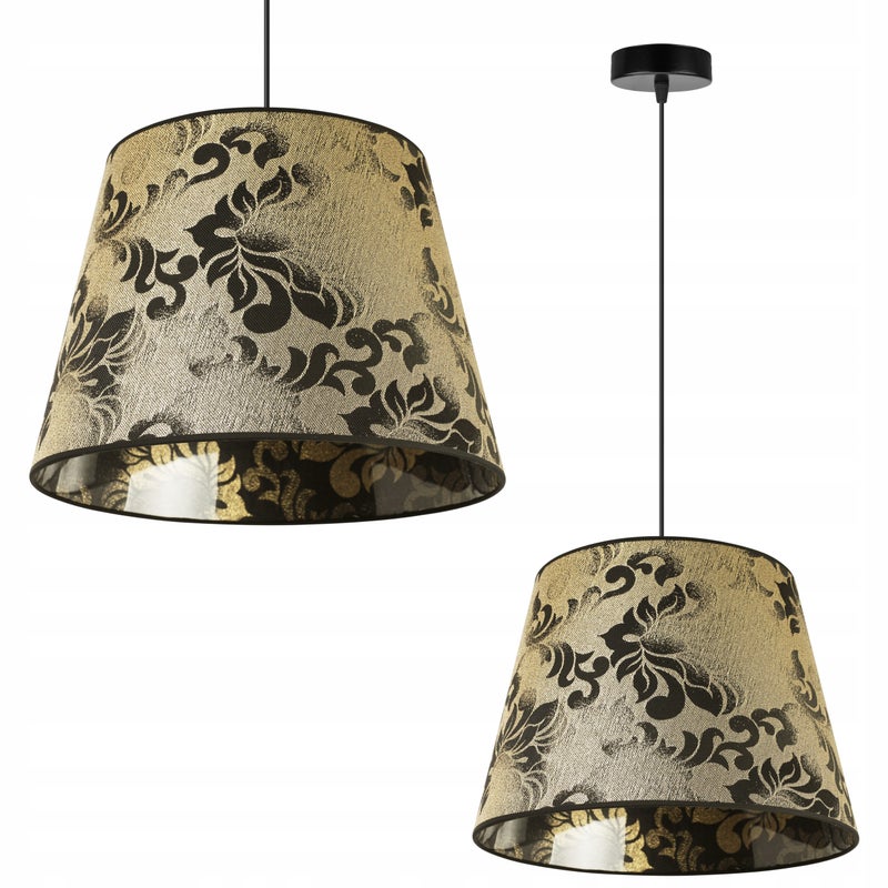 Lampa sufitowa wisząca modern Werona 1xE27 klosz trapez złoty Light Home LH