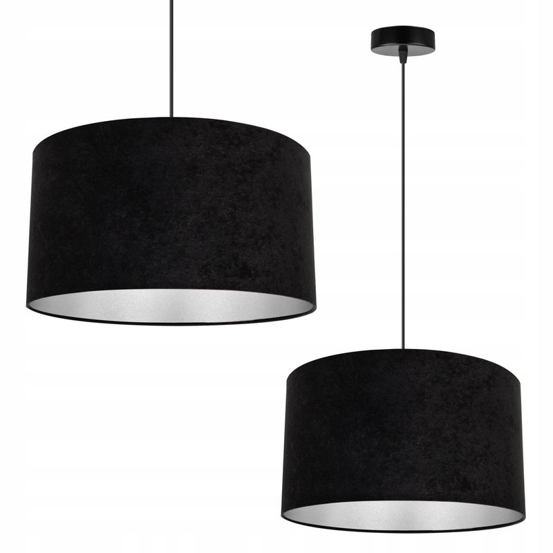 Lampa sufitowa wisząca modern Mediolan 1xE27 klosz owalny czarny Light Home LH
