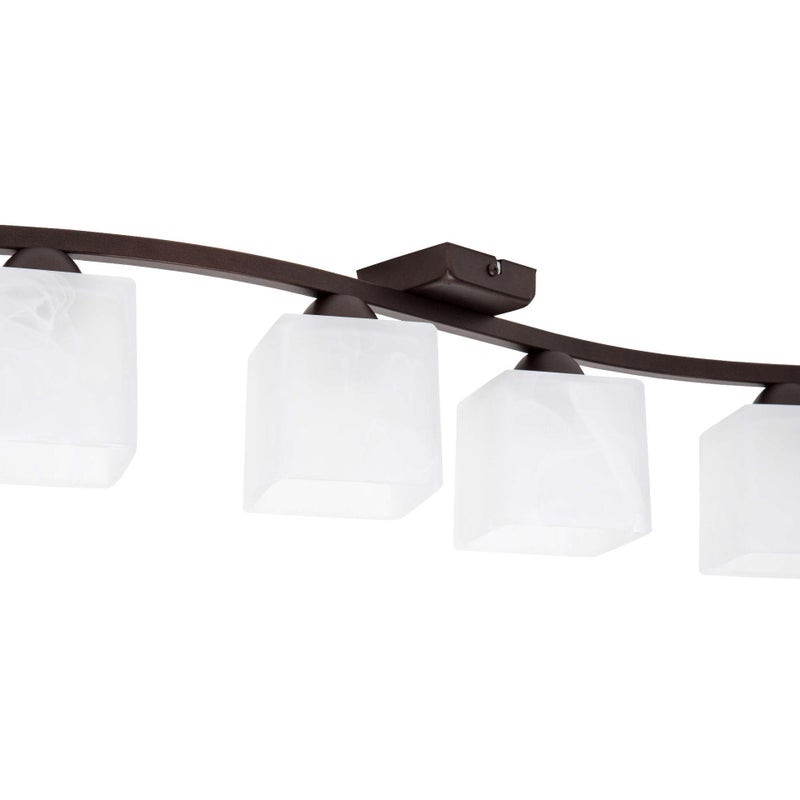 Lampa sufitowa wisząca Tina modern 4xE27 abażur kwadrat biały Light Home LH