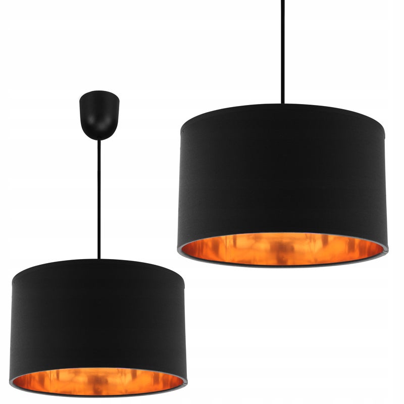 Lampa sufitowa wisząca Shade modern 1xE27 abażur owalny czarny Light Home LH