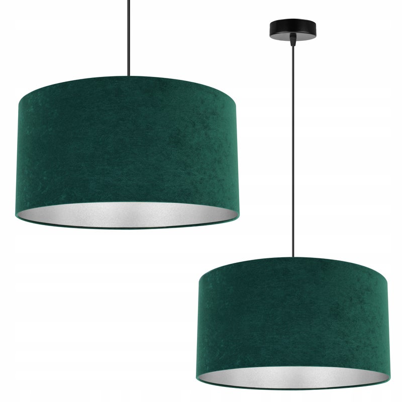 Lampa sufitowa wisząca boho Mediolan 1xE27 klosz owalny ciemnozielony Light Home LH