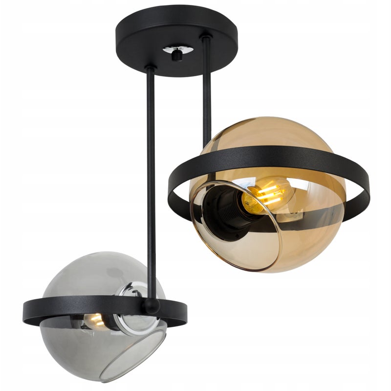 Lampa sufitowa wisząca Ring modern 2xE27 abażur pierścień kula wielokolorowa Light Home LH