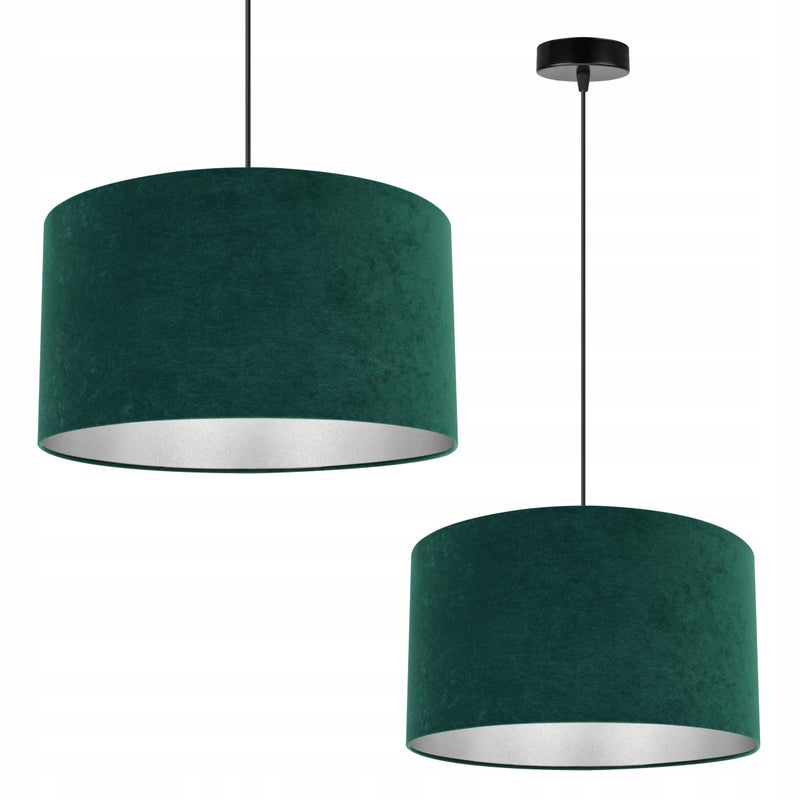 Lampa sufitowa wisząca modern Mediolan 1xE27 klosz owalny ciemnozielony Light Home LH