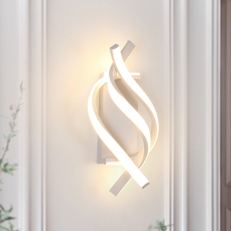 GLAMARIS Kinkiet LED Biały Aluminium Ciepłe Światło Nowoczesny i Minimalistyczny Design Oświetlenie do Salonu i Sypialni