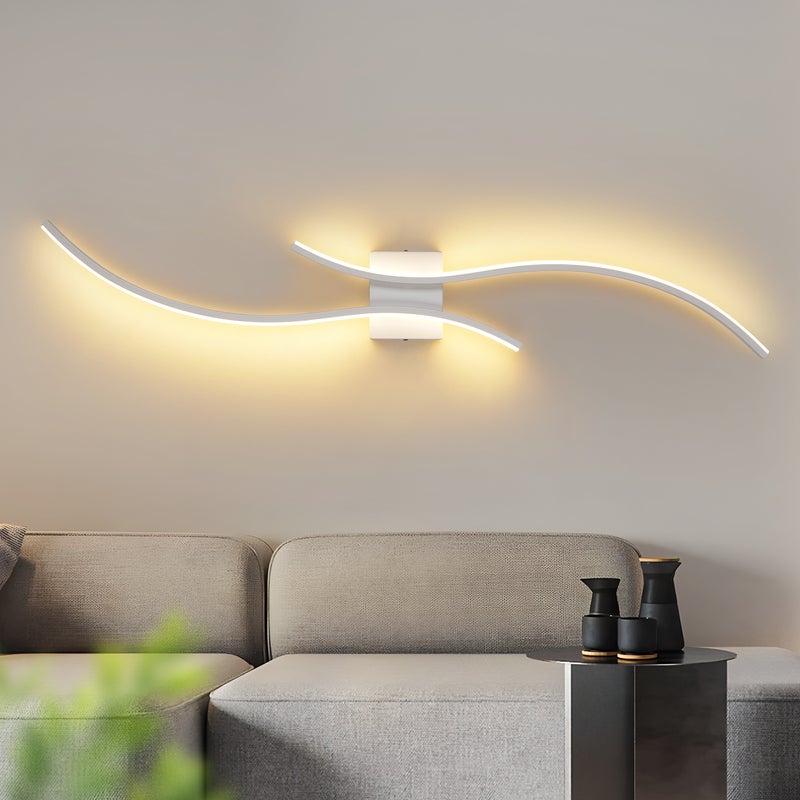 ZMH Kinkiet LED Wave – 14 W, 100 cm, 3000 K, ciepła biel, nowoczesny design, do przedpokoju