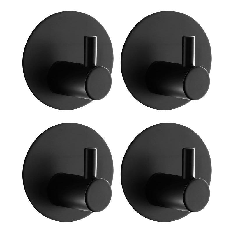 Haczyki na ręczniki łazienkowe, 4 sztuki, haczyki prysznicowe ze stali nierdzewnej 304, wytrzymały wieszak na ręczniki ścienny, odpowiedni do łazienki