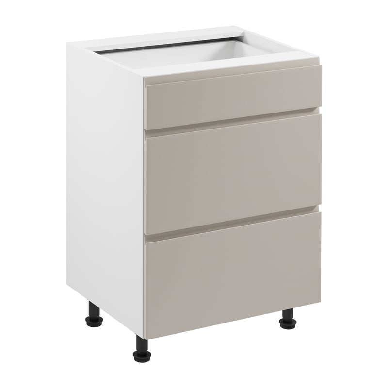 Szafka kuchenna stojąca Aspen II 60 cm 3 szuflady kaszmir
