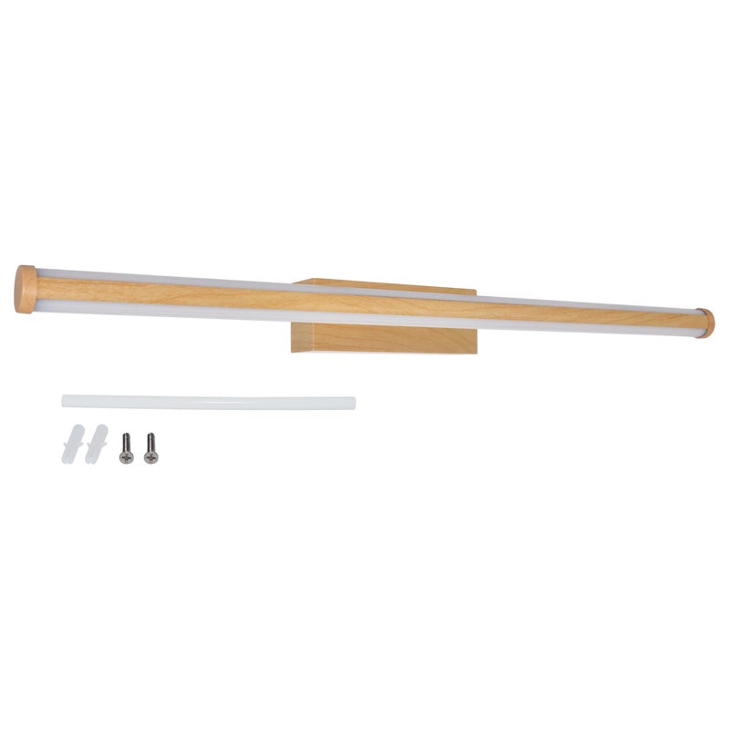 Kinkiet łazienkowy Gabri LED 2680 lm CCT 60 cm imitacja drewna IP44 Inspire