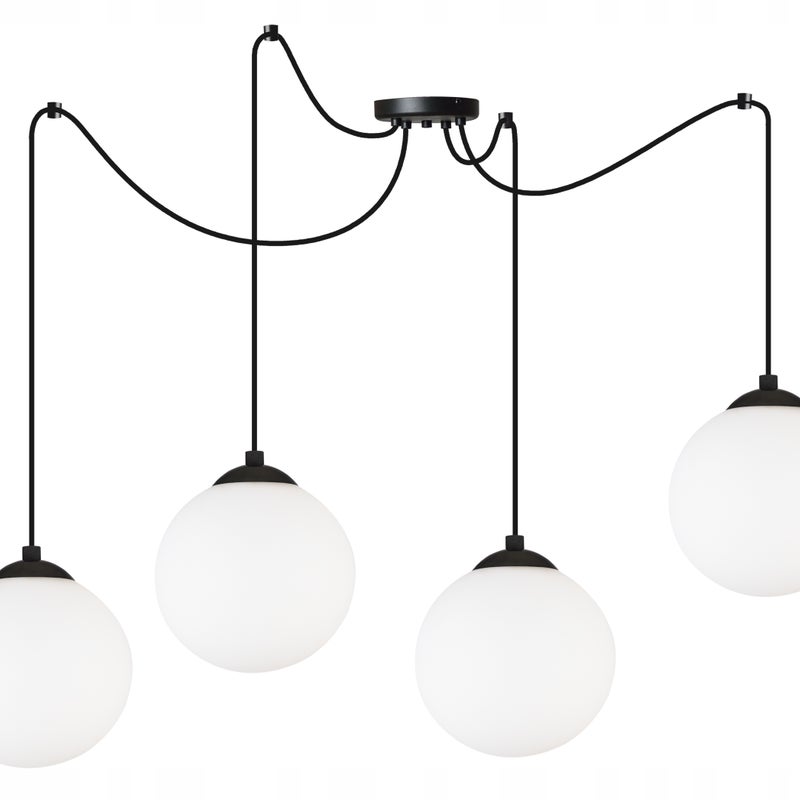 Lampa sufitowa wisząca Florence modern 4xE27 abażur kule białe Light Home LH