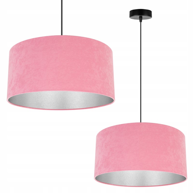 Lampa sufitowa wisząca boho Mediolan 1xE27 klosz owalny różowy Light Home LH