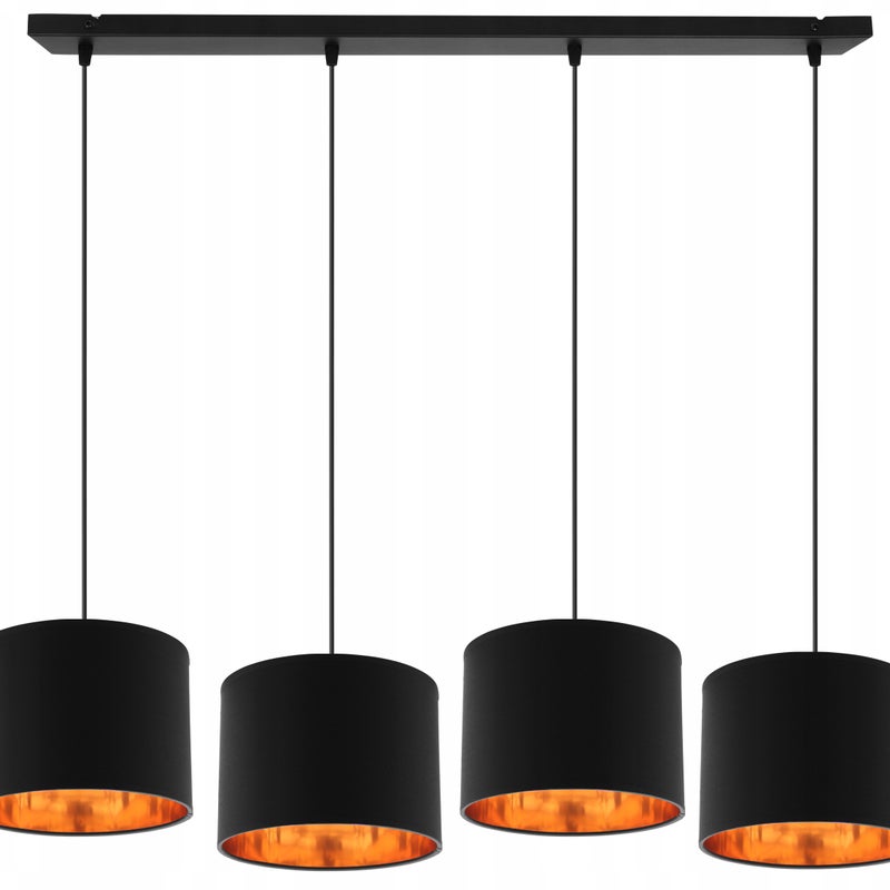 Lampa sufitowa wisząca Shade modern 3xE27 abażur owalny czarny Light Home LH