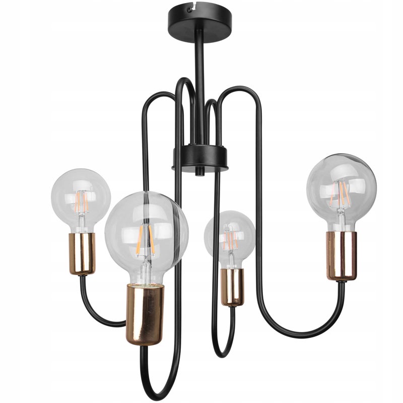 Lampa sufitowa żyrandol modern Edi 4xE27 złoty Light Home LH