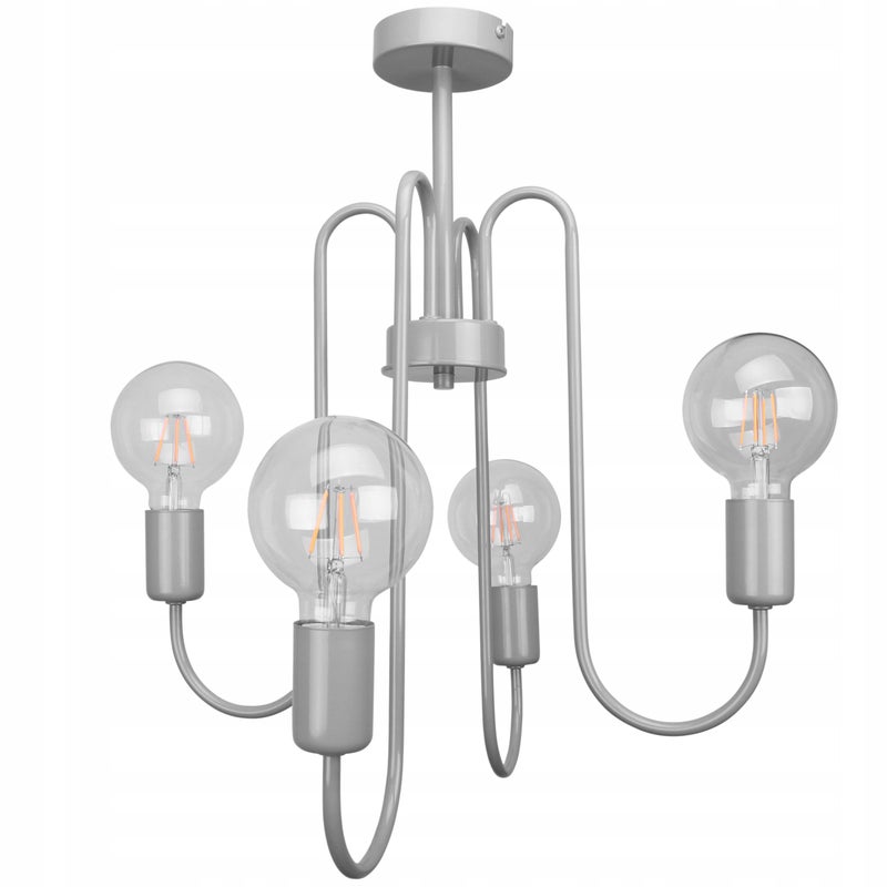 Lampa sufitowa żyrandol modern Edi 4xE27 srebrny Light Home LH
