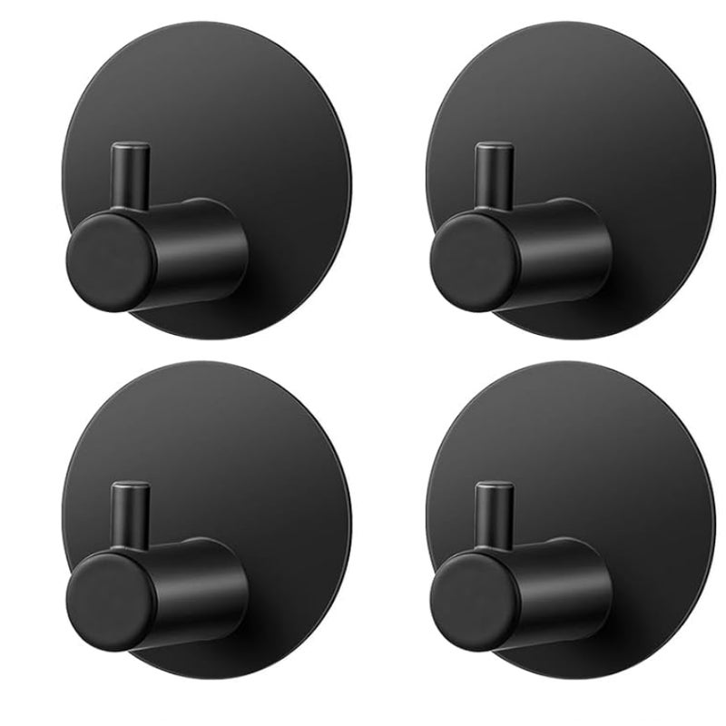 Samoprzylepny Haczyk Ścienny do Łazienki Wieszak Ręczniki Bez Wiercenia Drzwi Kuchennych Samoprzylepny Wieszak Płaszcze Haczyki Samoprzylepne czarny