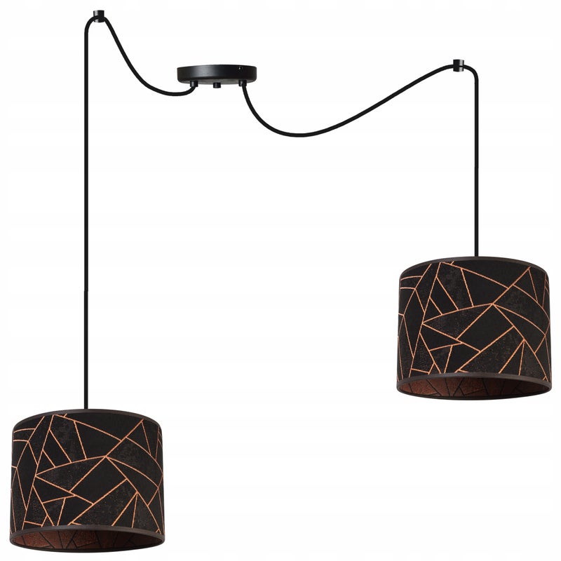Lampa sufitowa wisząca Werona boho 2xE27 abażur owalny brązowy Light Home LH