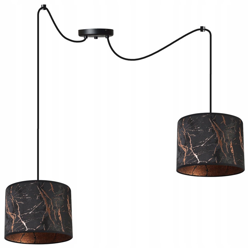 Lampa sufitowa wisząca Werona boho 2xE27 abażur owalny miedziany Light Home LH